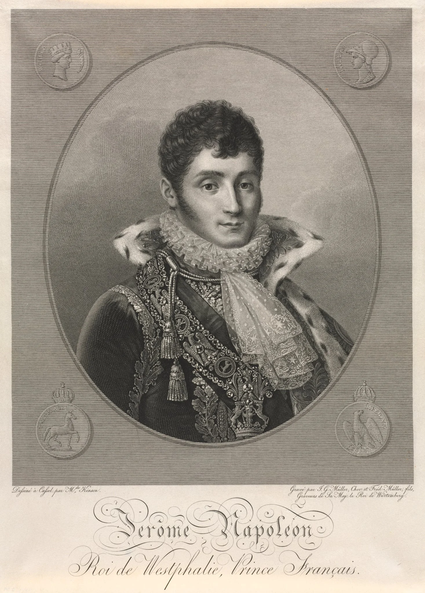 Jerome Napoleon, King of Westphalia, French Prince, by Christian-Friedrich Muller, 1809