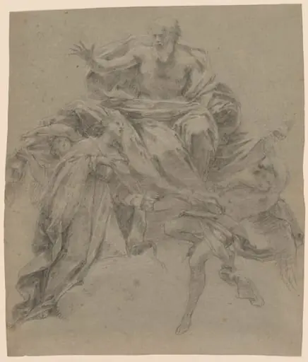 The Immaculate Conception with God the Father and Angels