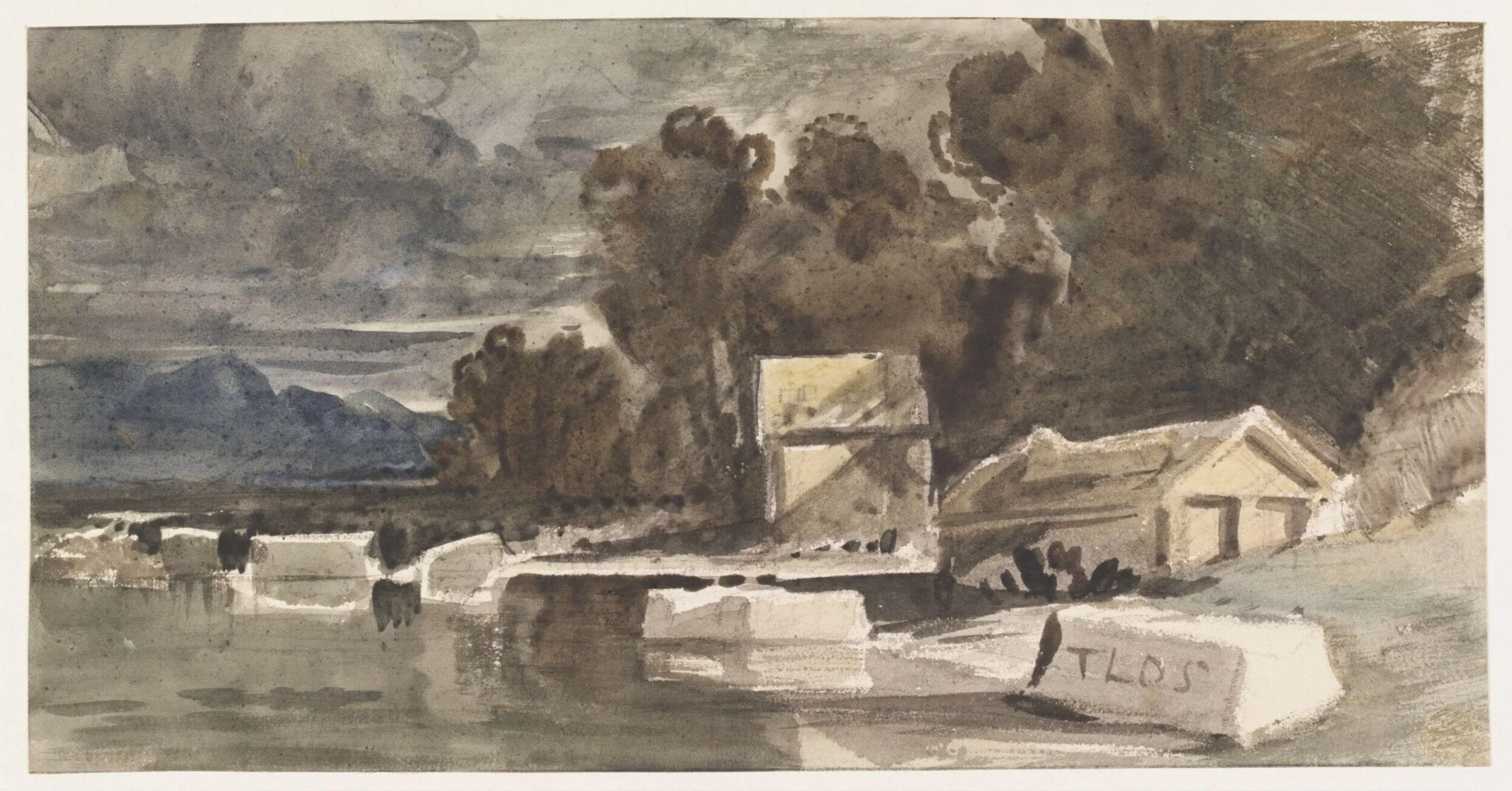 Lycean Tombs in the Xanthus Valley, by William James Müller, watercolor, 1844