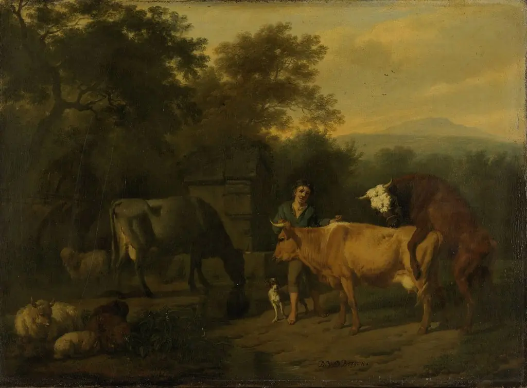 Landscape with herdsmen and cattle