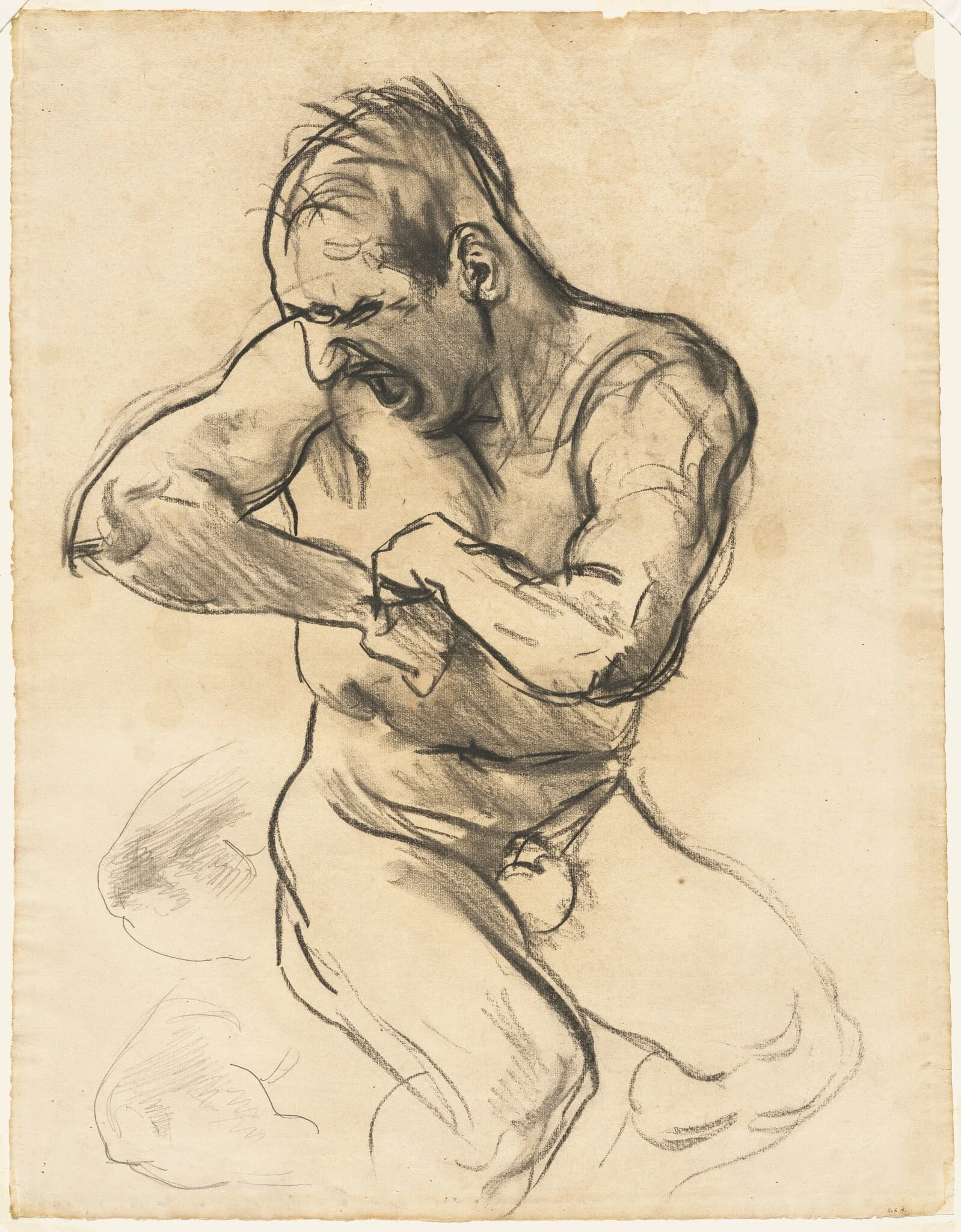 Study for "Hell", by John Singer Sargent, charcoal, 1910