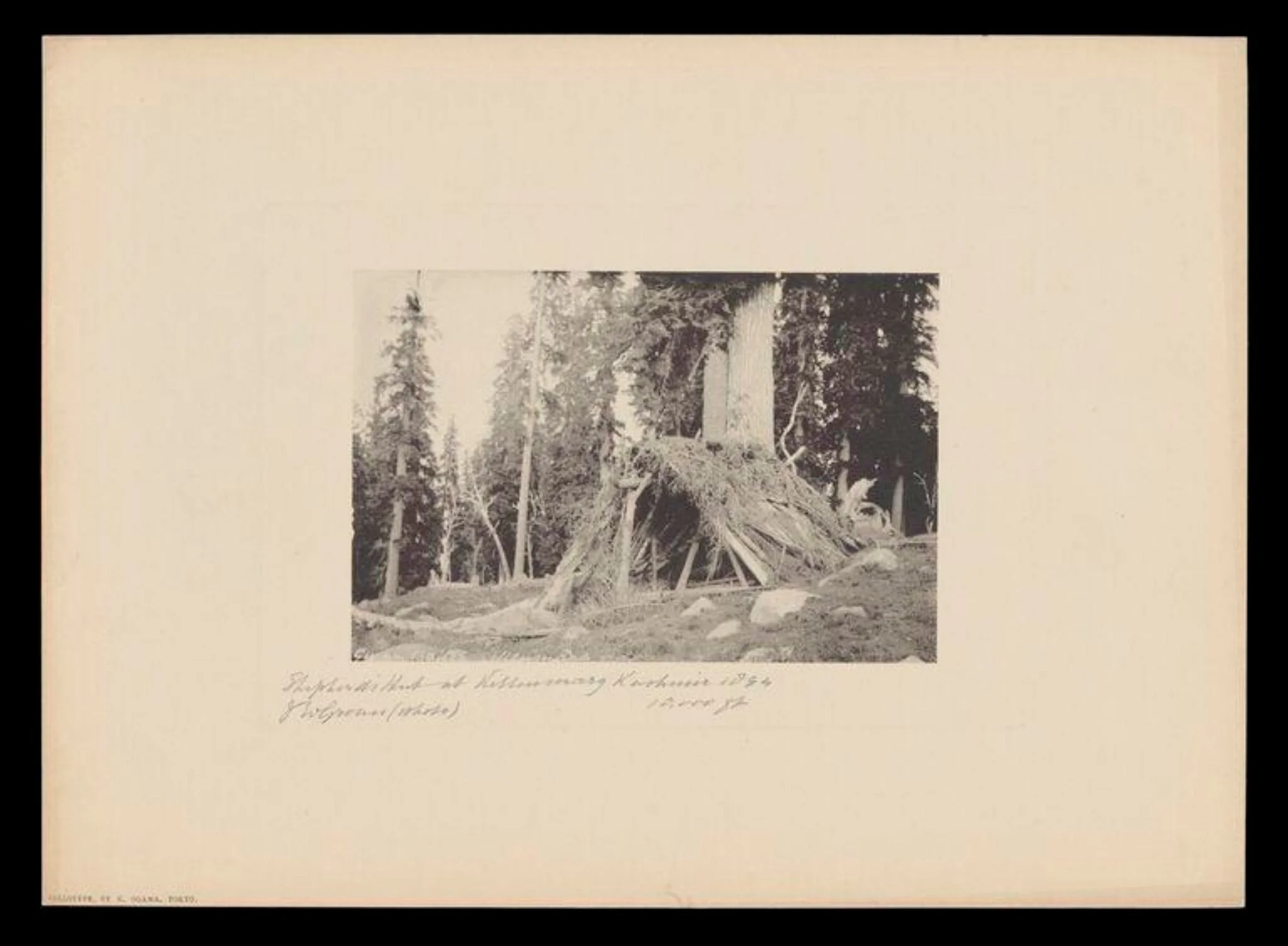 Shepherd's Hut at Khilanmarg, Kashmir, 10,000 ft, by J.W. Groves, photographic, 1894