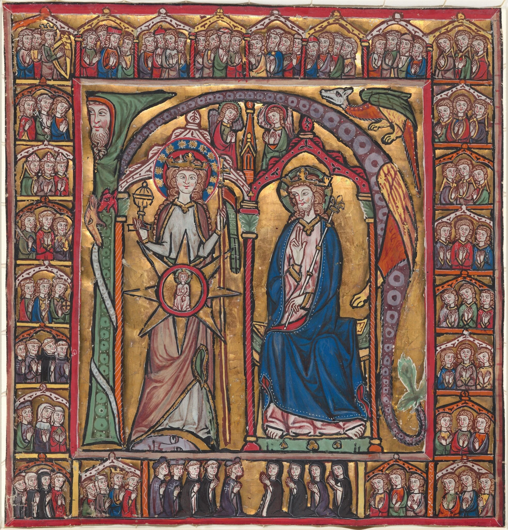 The Triumph of the Church, by German 13th Century, tempera, 1201