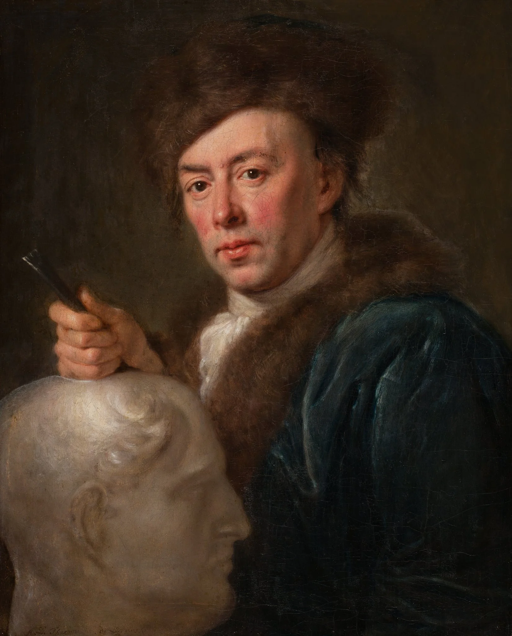 Therbusch, Anna Dorothea: Porträt eines Bildhauers (wohl Carl Philipp Glume), by Unknown, 1775