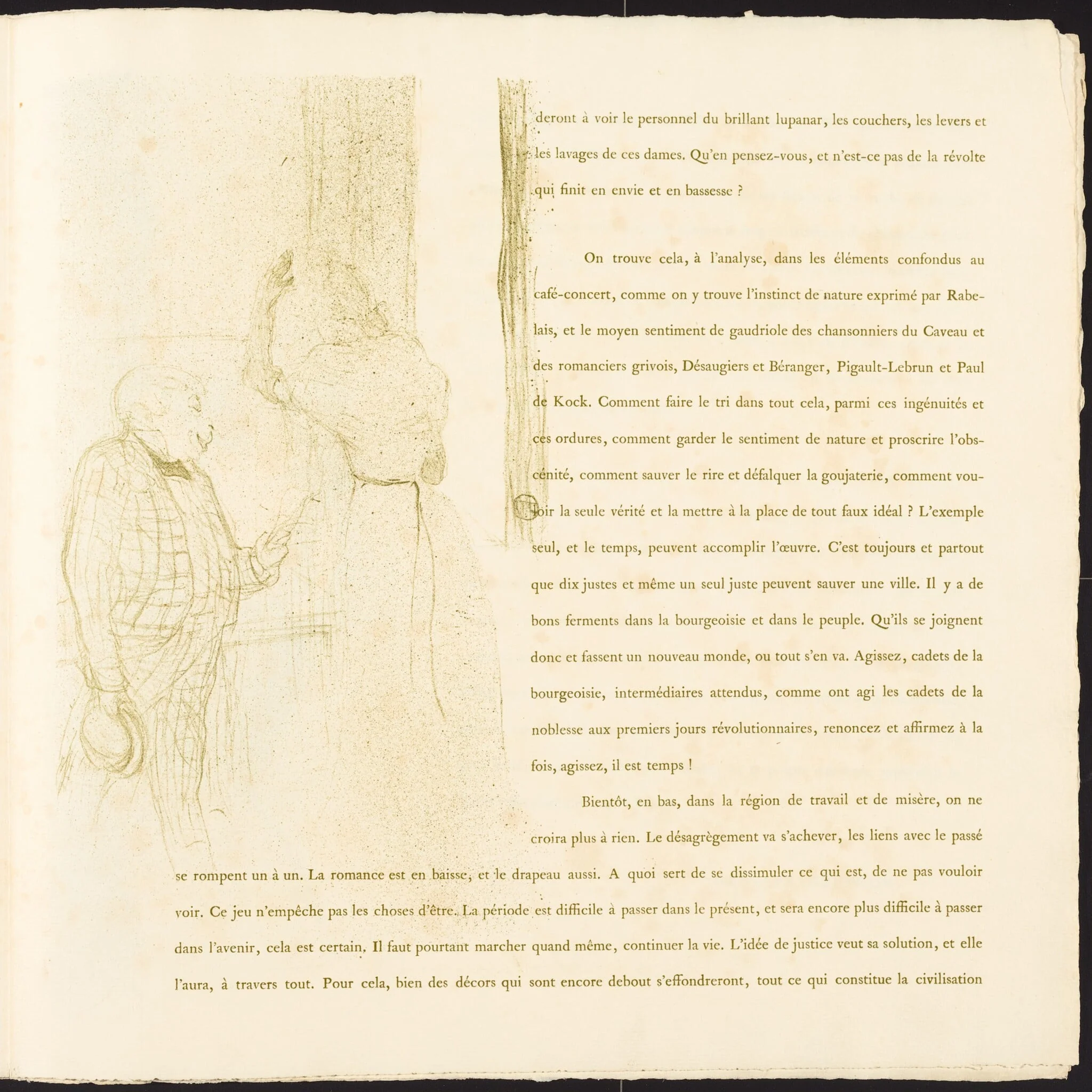 Yvette Guilbert, by Henri de Toulouse-Lautrec, ink, 1894