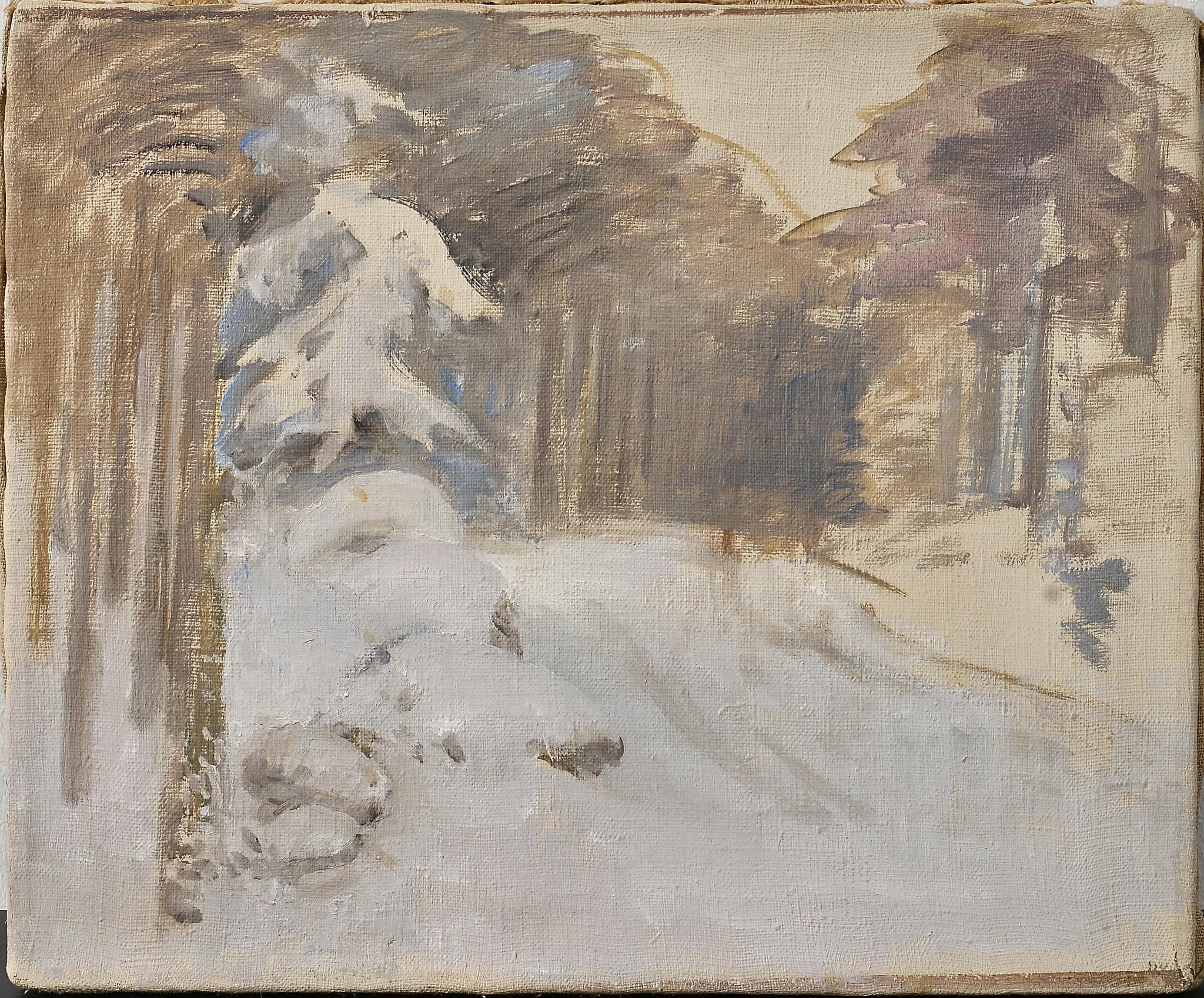 Talvimaisema, luonnos (kehystämätön)