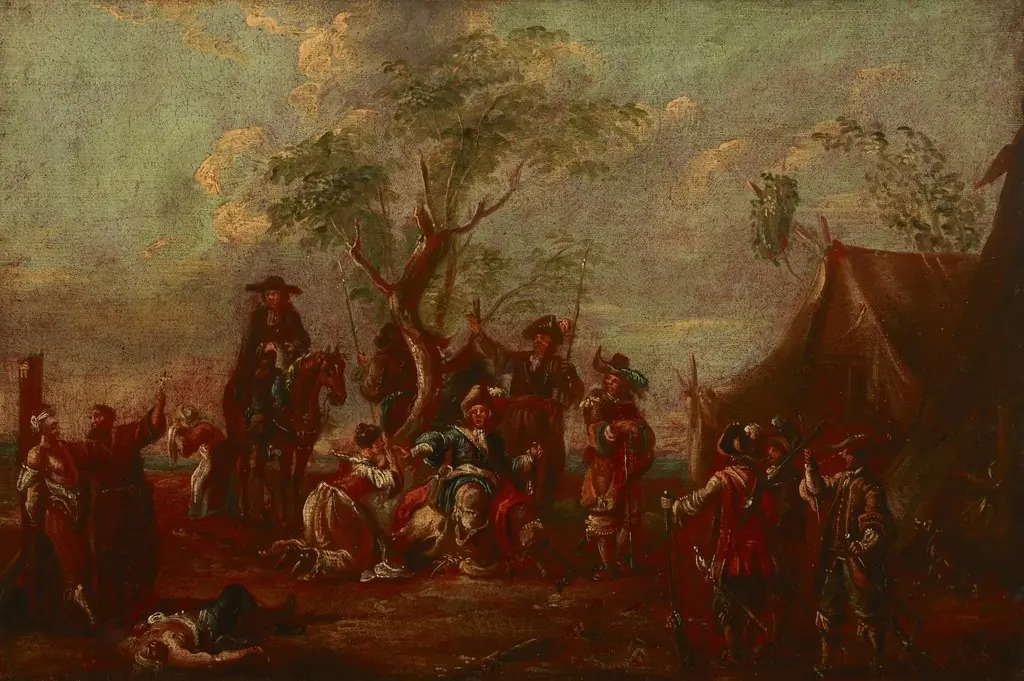 Battle Scene – In the Military Camp