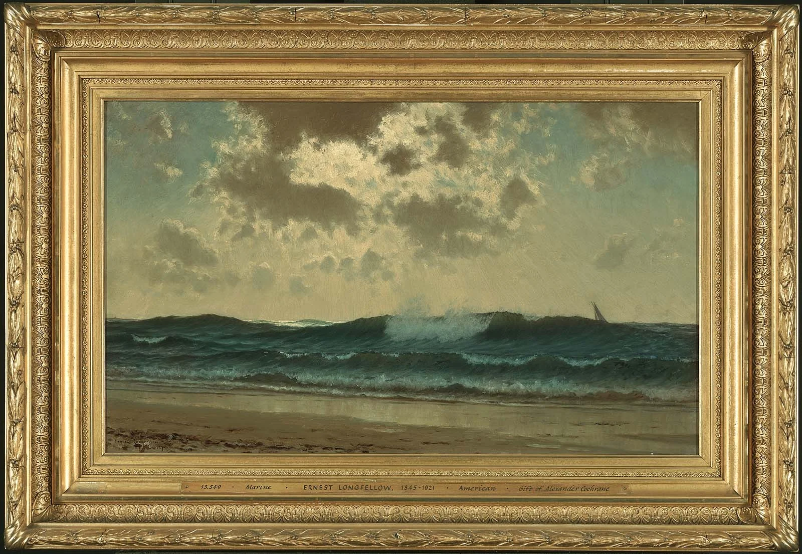 Marine, by Ernest Wadsworth Longfellow, oil, 1875
