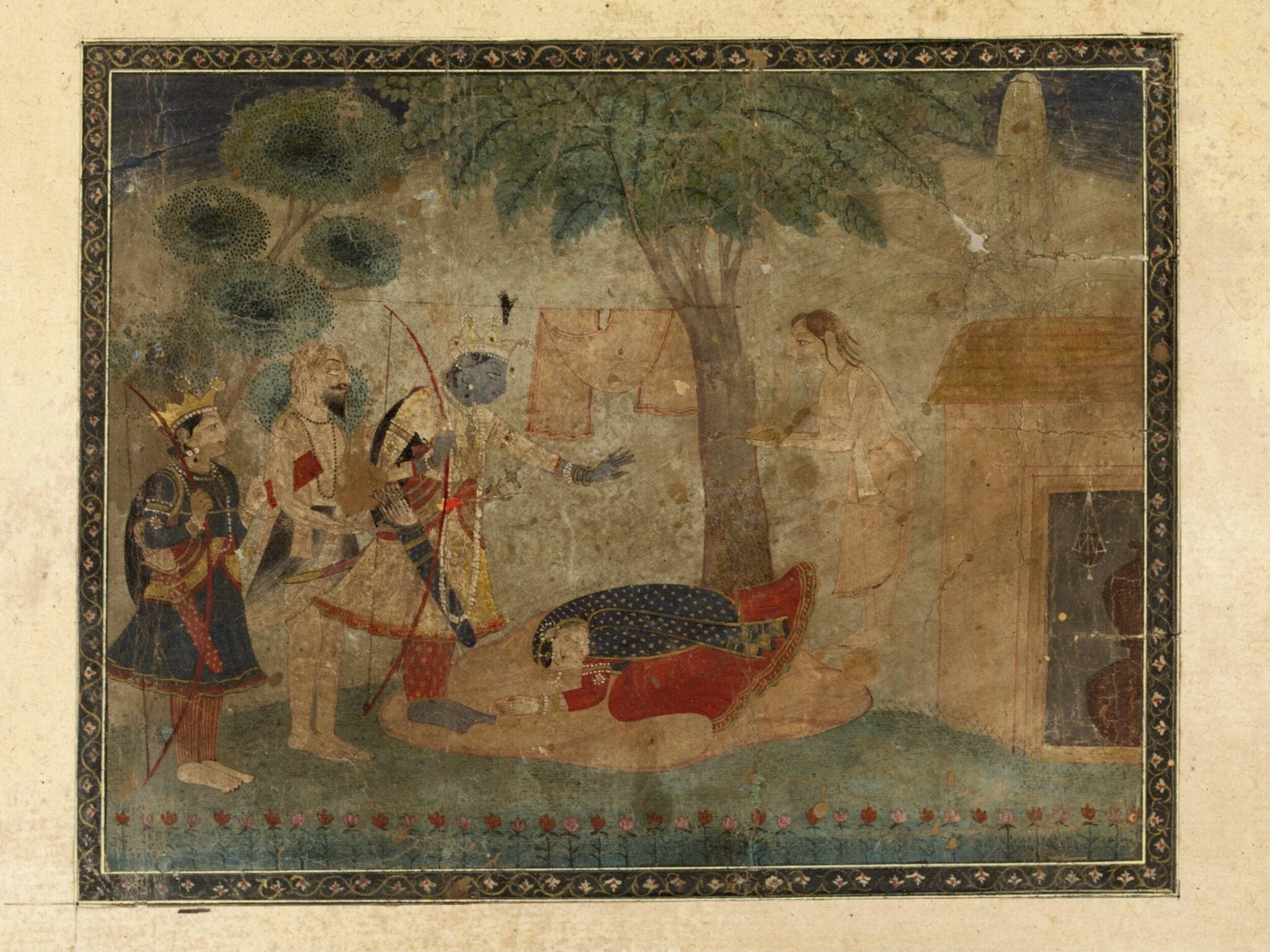 Sita and Rama, by Unknown, paint, 1750