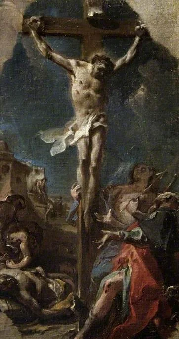The Crucifixion with St Roch and St Sebastian
