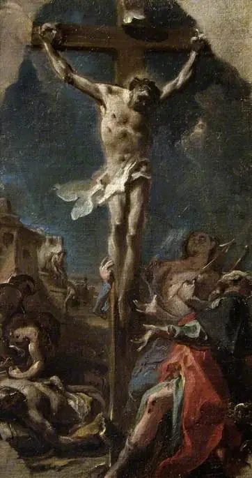 The Crucifixion with St Roch and St Sebastian