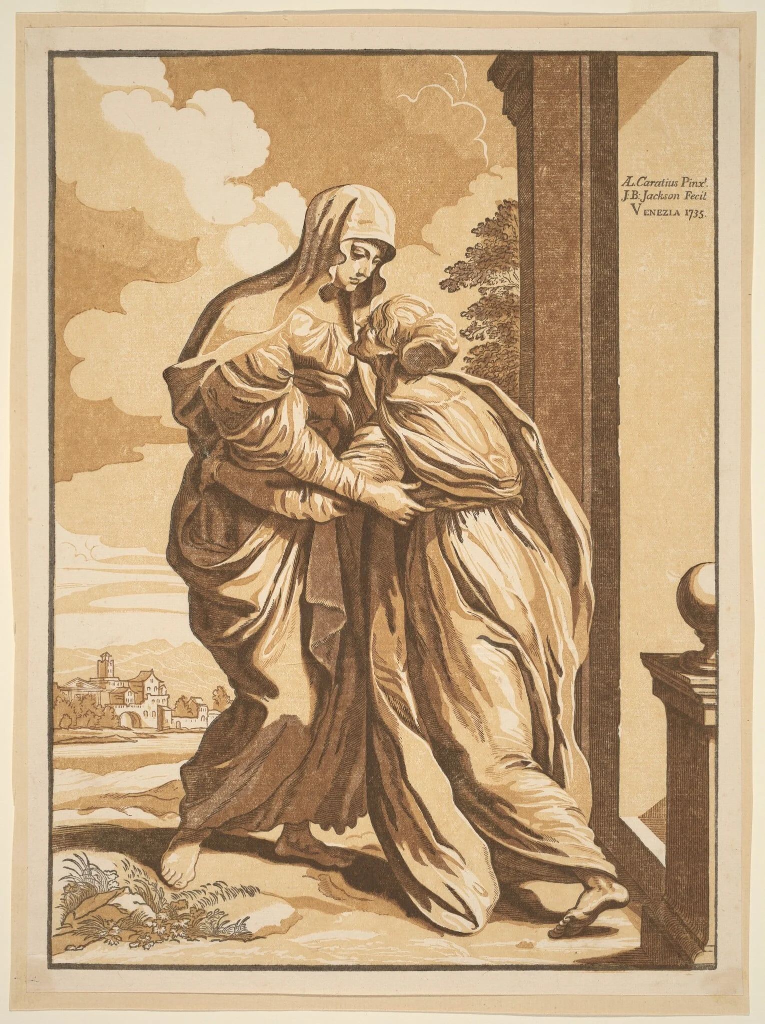 The Visitation, by John Baptist Jackson, ink, 1735