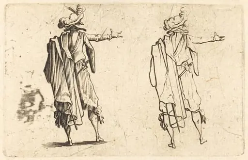 Man seen from Behind with His Right Arm Extended