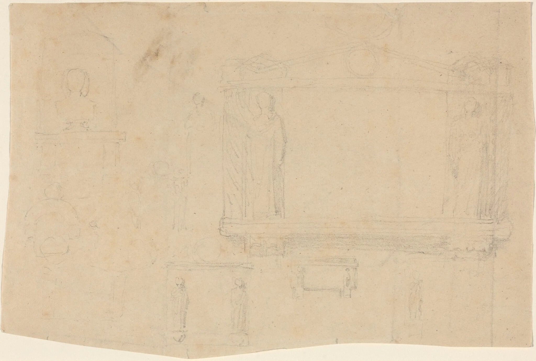 Designs for Monuments, by John Flaxman, graphite, 1790
