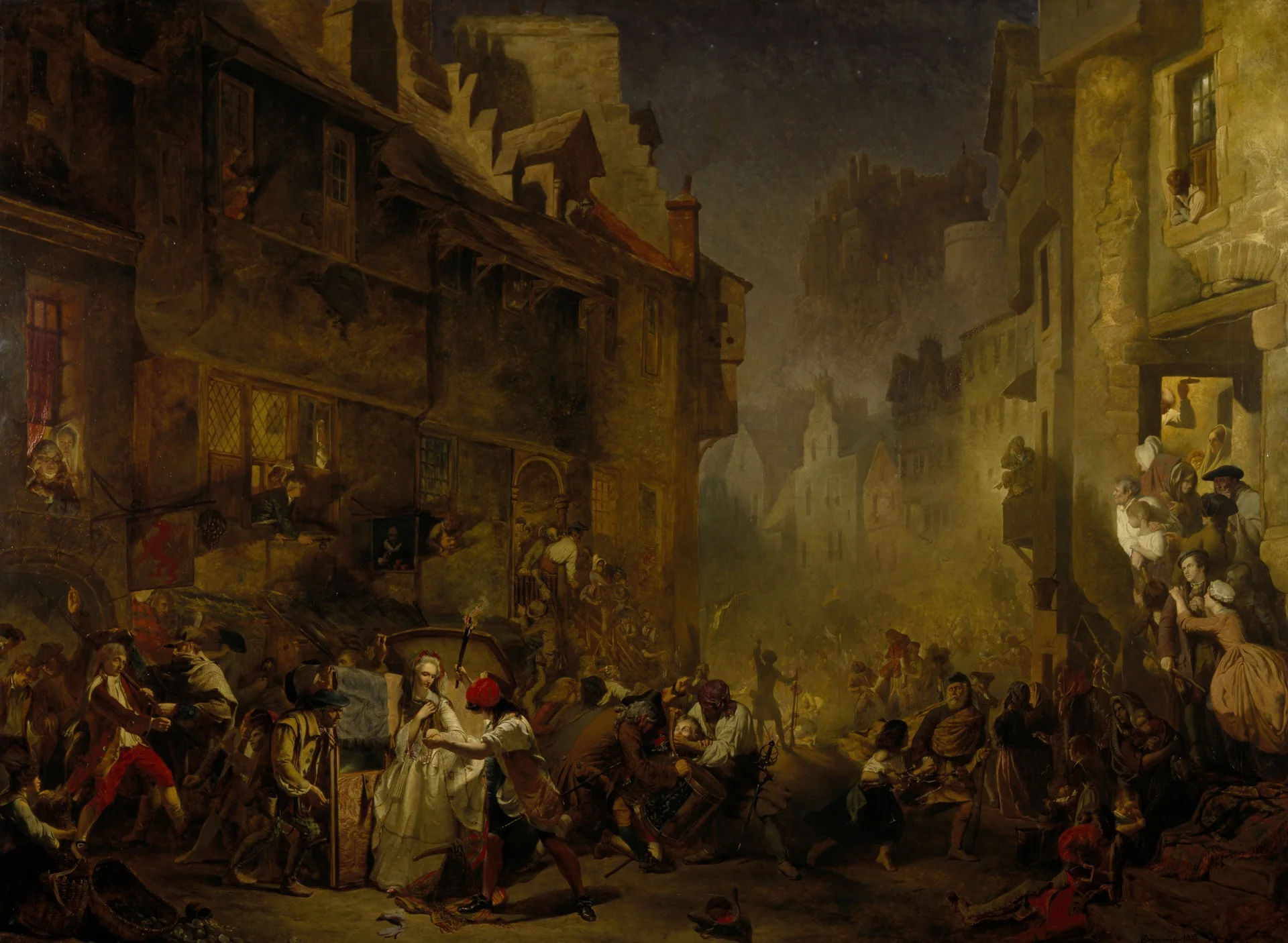 The Porteous Mob, by James Drummond, oil, 1855