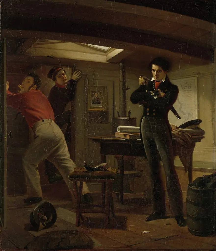Jan van Speijk Debating whether to Set Fire to the Gunpowder