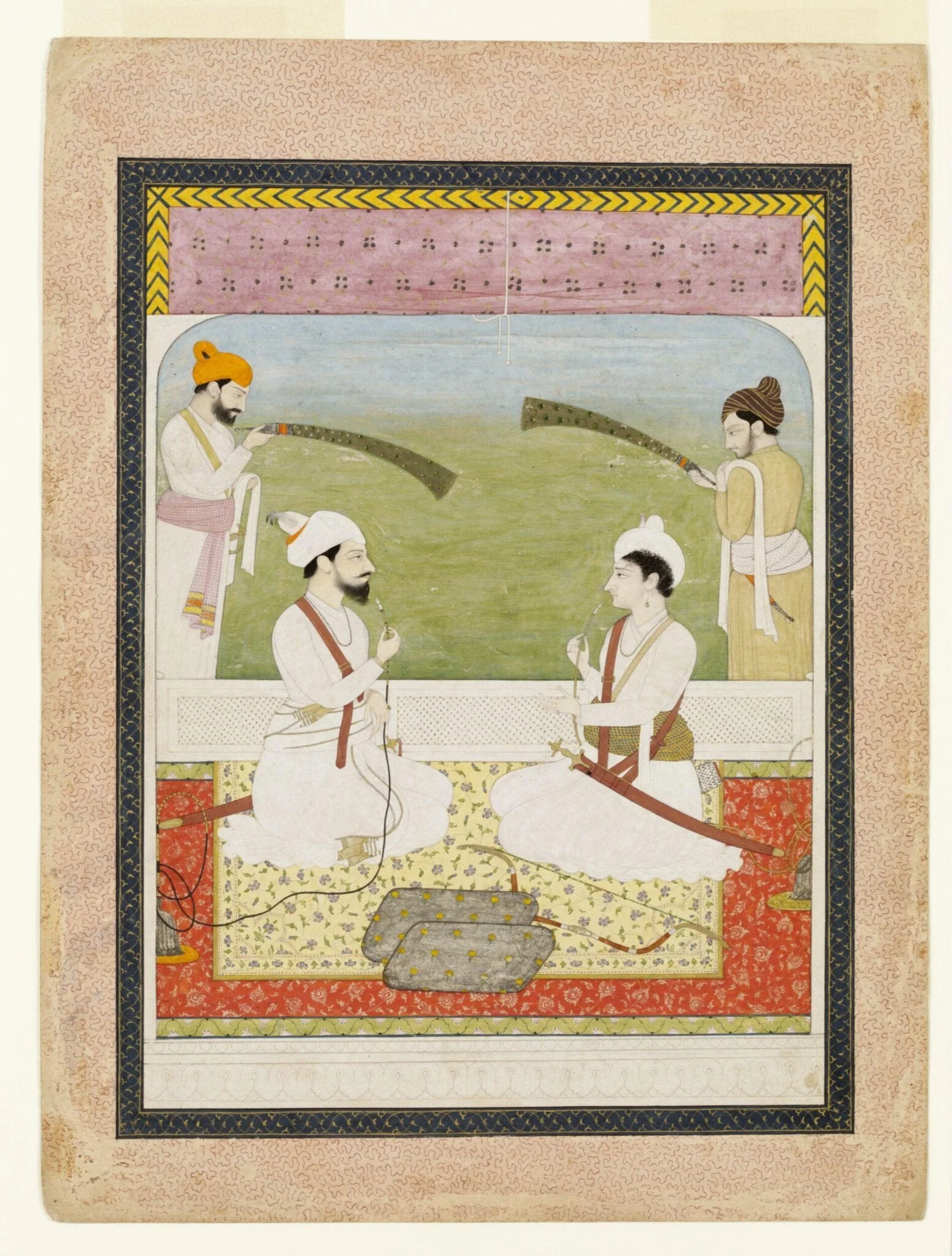 Raja Prakash Chand and Raja Sansar Chand, by Unknown, paint, 1780