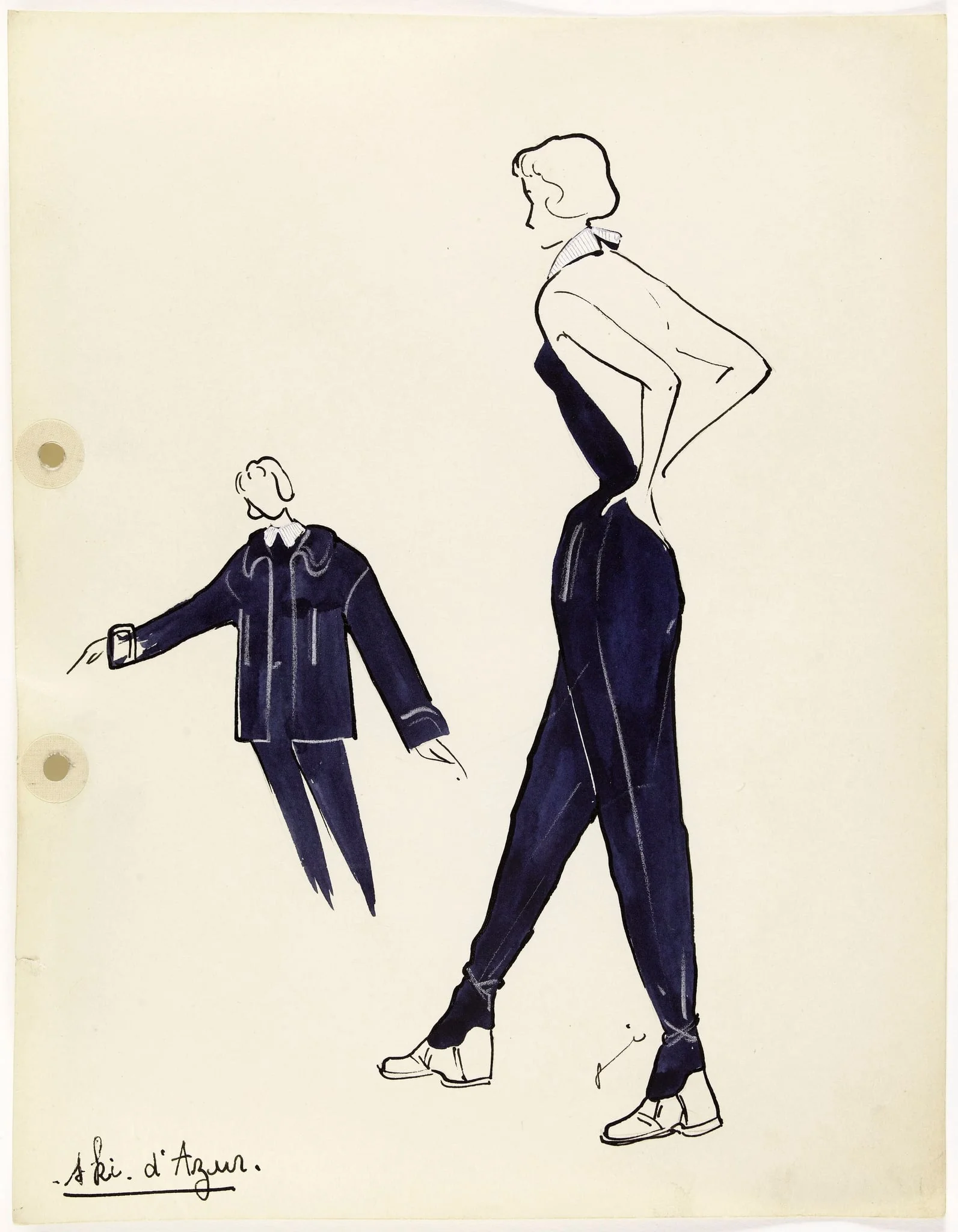 'Ski d'Azur', by Marie-Louise Carven, 1949