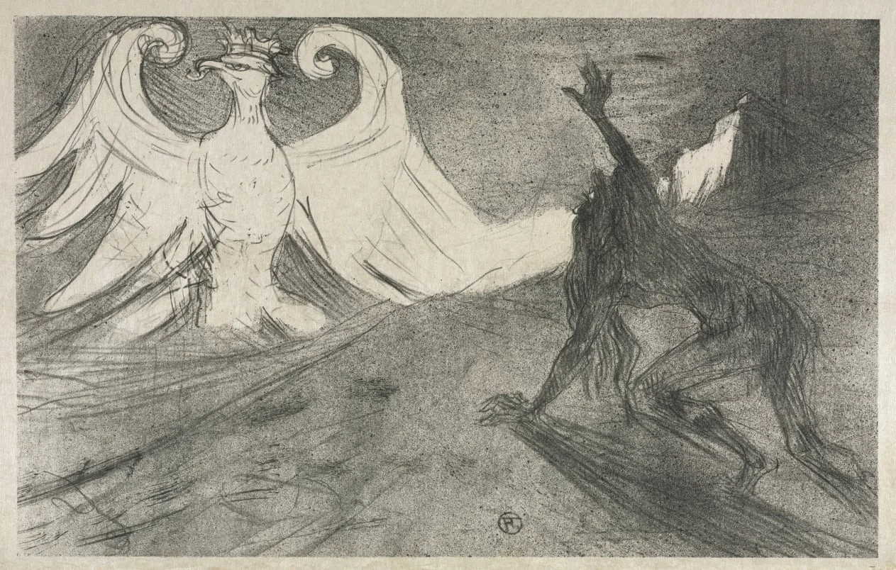 Project for Frontispiece to:  Au pied du Sinaï, by Henri de Toulouse-Lautrec, 1898