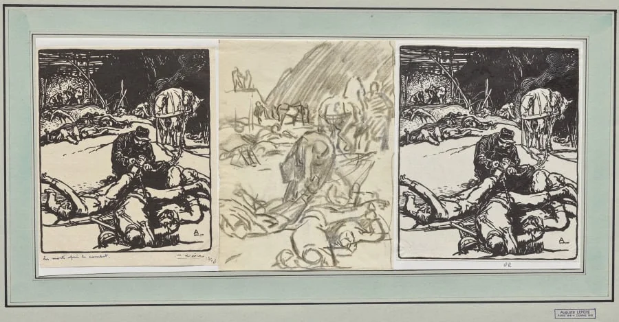 Les Morts après le combat, by Auguste Lepère, 1914