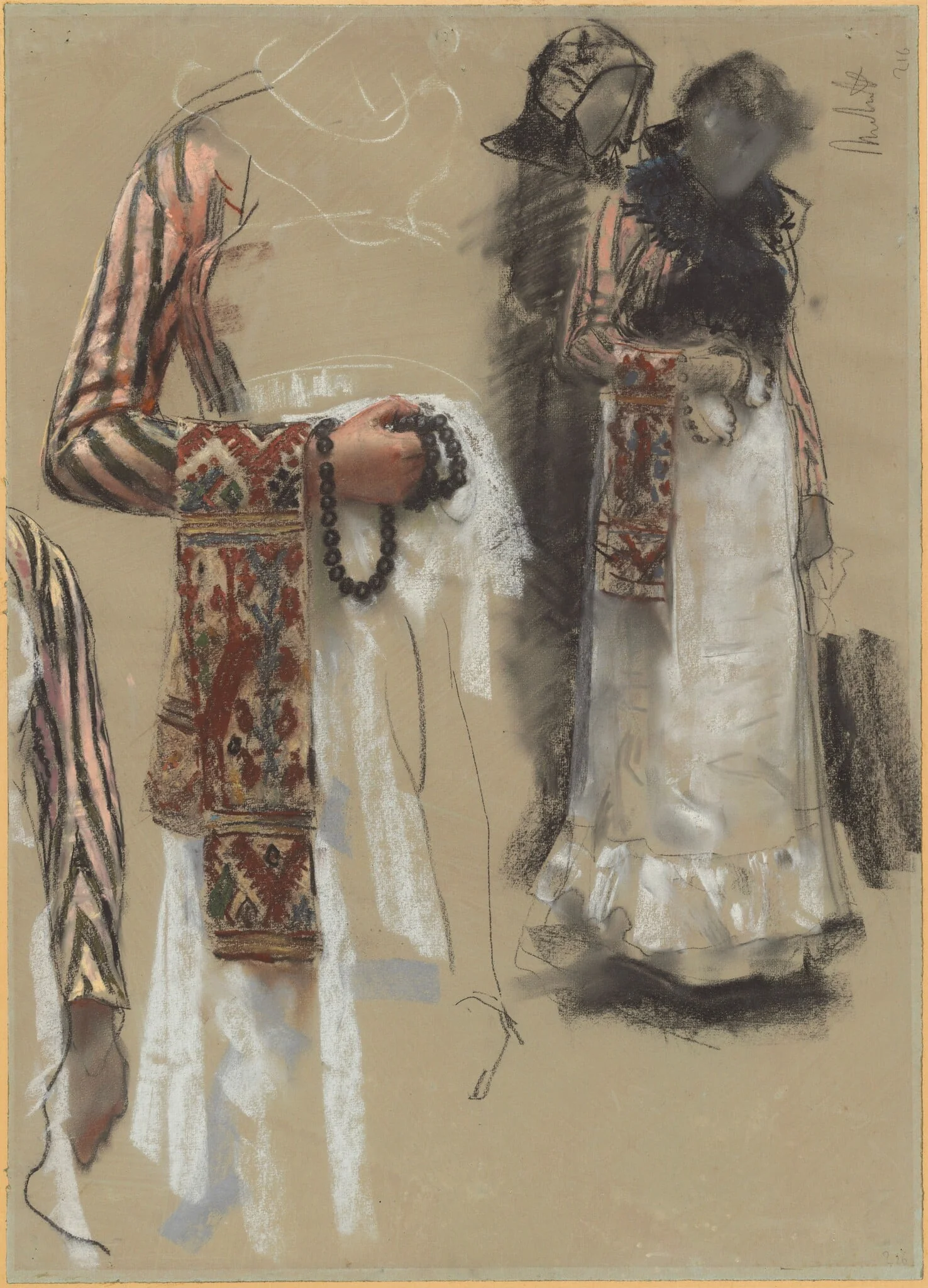 Southern Italian Woman Dressed for Church, by Francesco Paolo Michetti, pastel, 1886