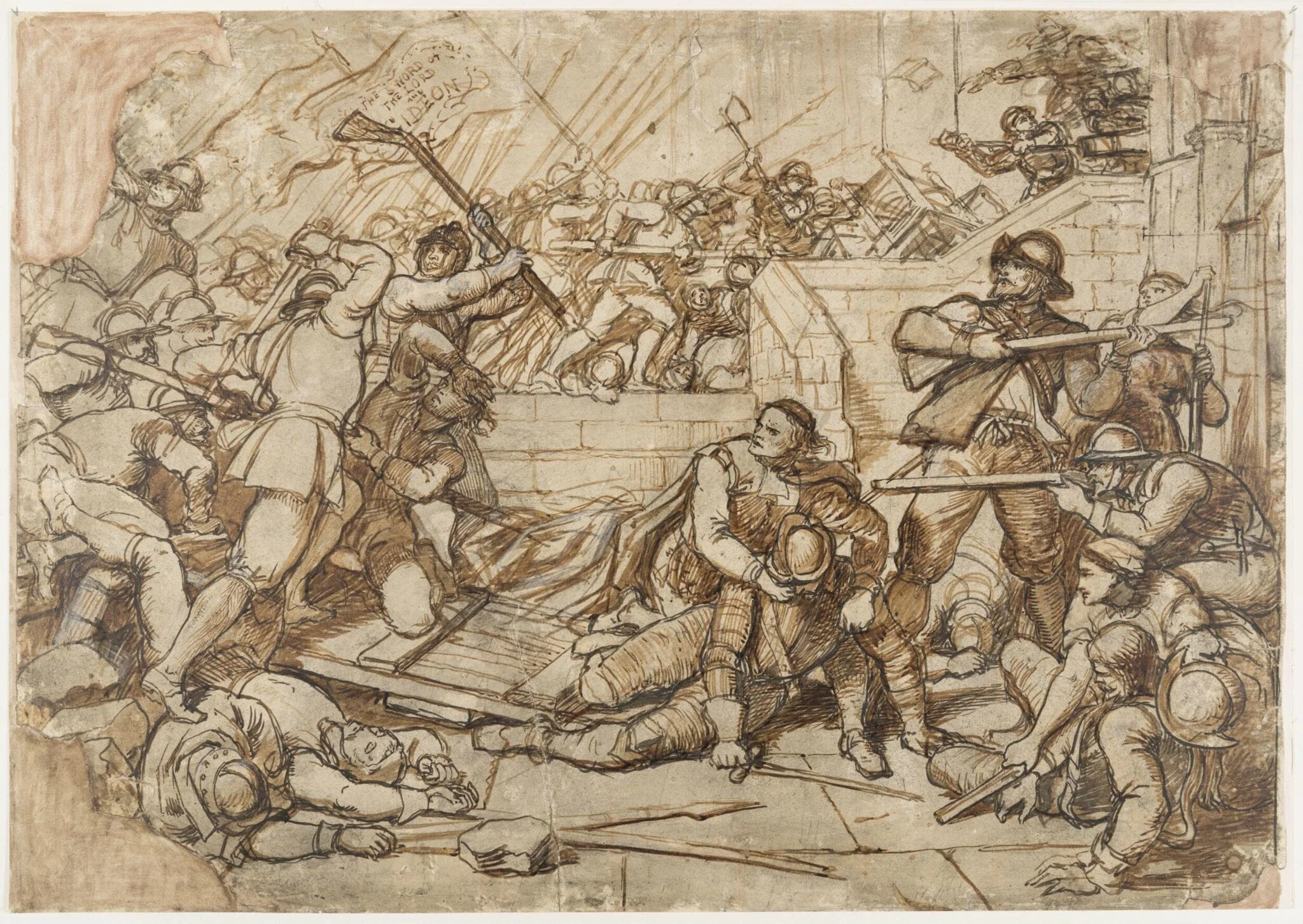 The Defence of Basing House by the Cavaliers against the Roundheads, by Cope, 1881
