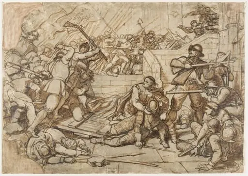 The Defence of Basing House by the Cavaliers against the Roundheads
