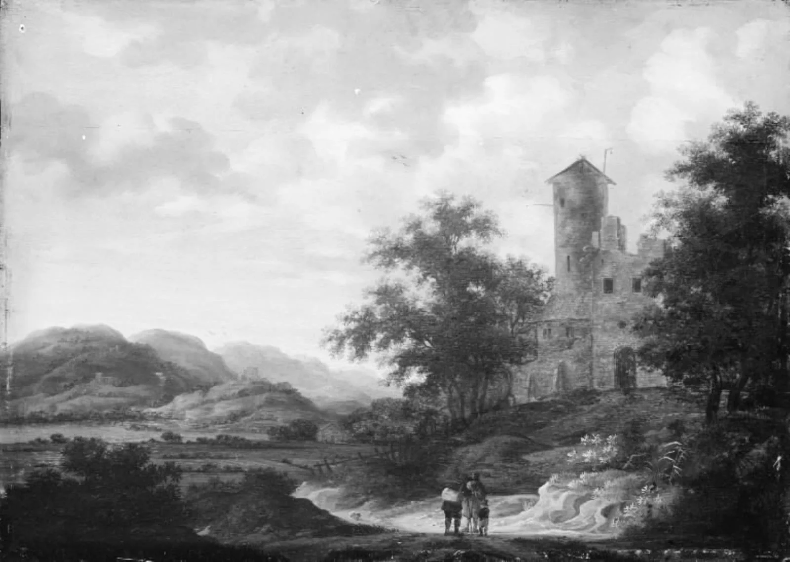 Landscape with Mountains and Ruins, by Unknown, unspecified, 1660