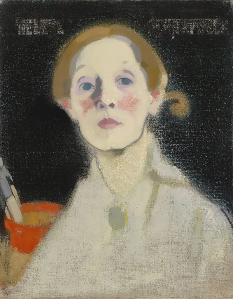 Self-Portrait with Black Background