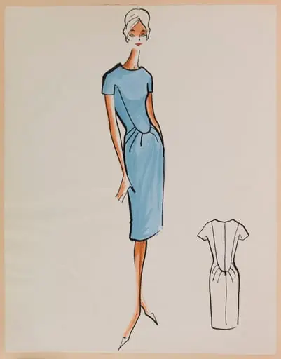 Robe ajustée bleu ciel