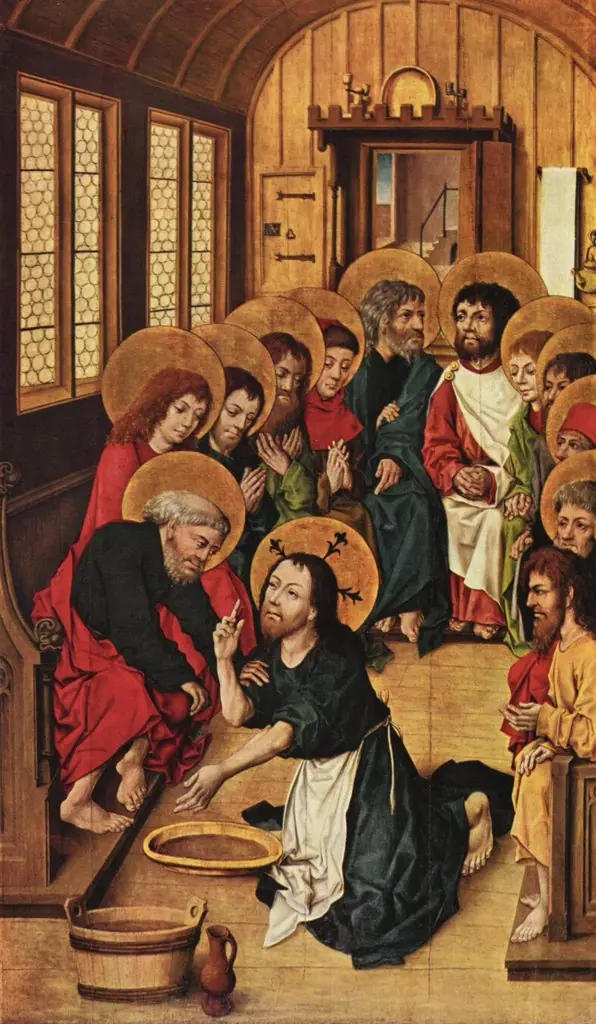 Passion Retable: The washing of the apostles feet