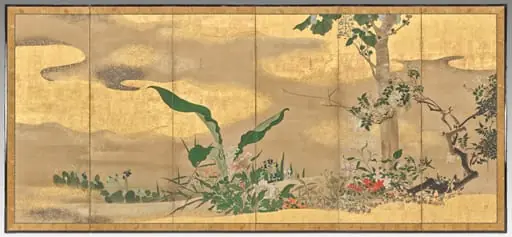 Flowers and Trees of the Four Seasons (right screen)
