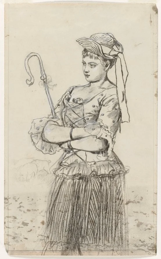 Shepherdess, by Winslow Homer, 1878