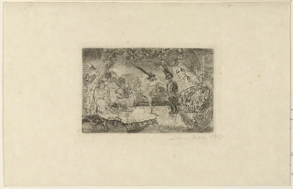 Untitled, by James Ensor, ink, 1889