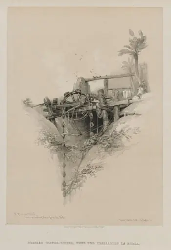 Egypt and Nubia, Volume II: A Persian Wheel, Used in Raising Water from the Nile