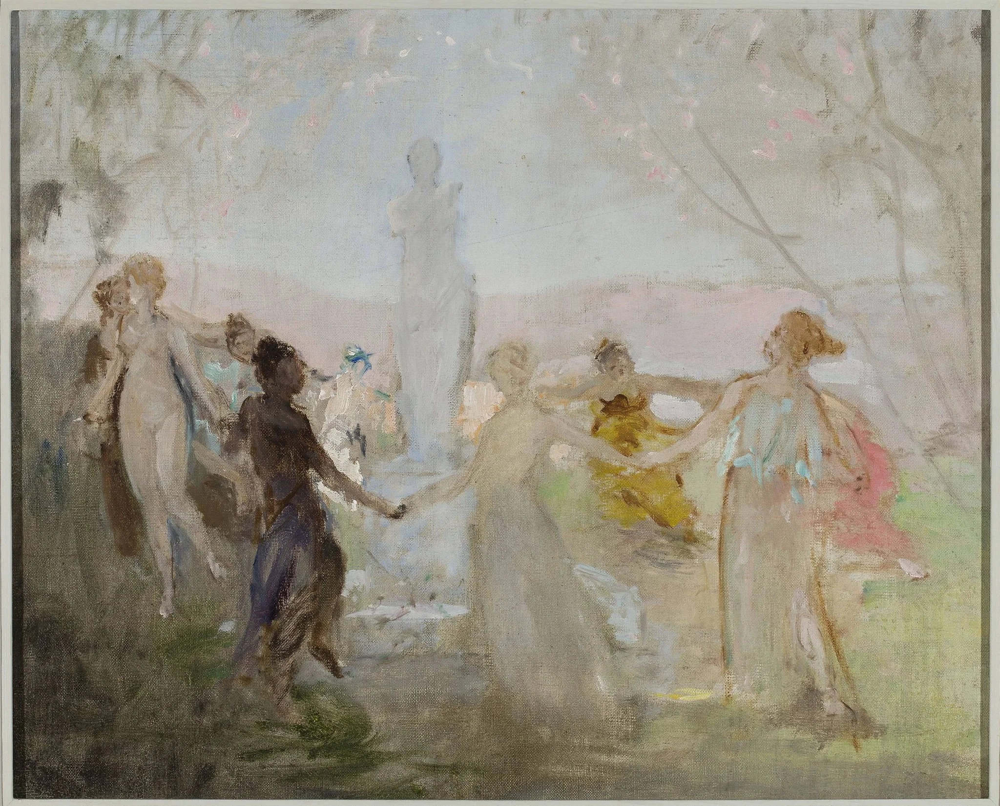 Sketch for the painting “Procession around the Venus de Milo statue”
