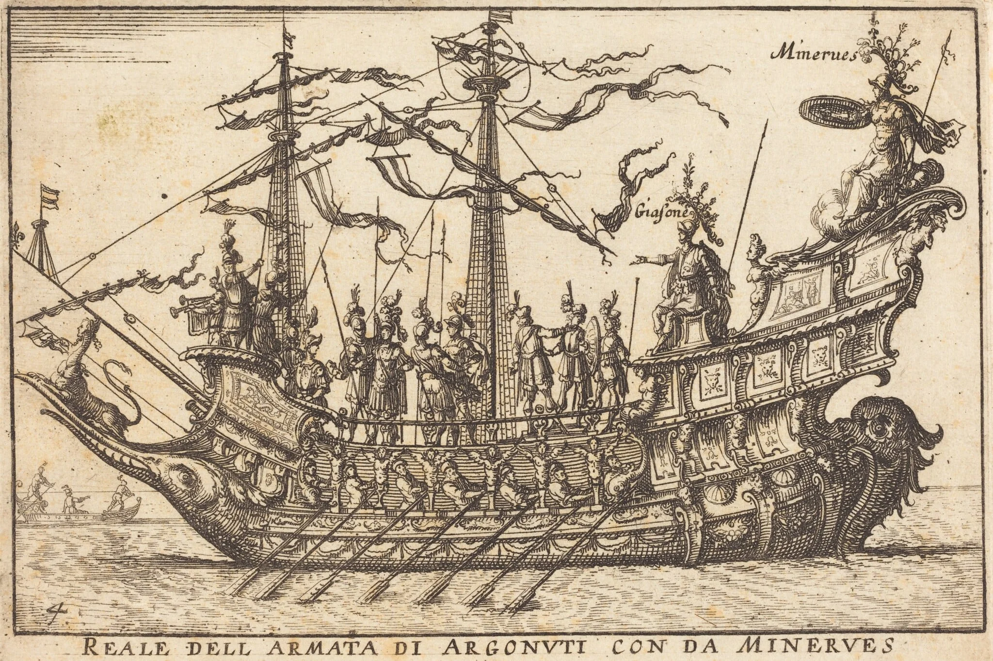 Reale dell'Armata di Argonuti con da Minerves, by Balthasar Moncornet, ink, 1634
