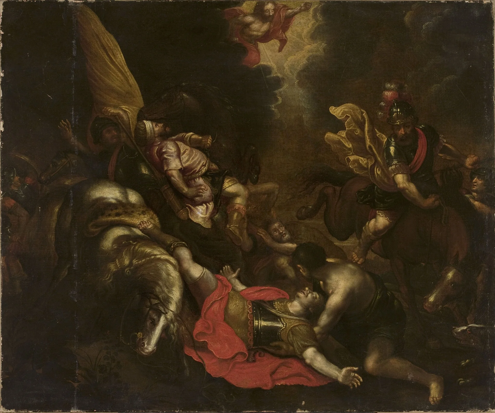 Conversion of St. Paul (Acts 9:3-6), by Unknown, oil