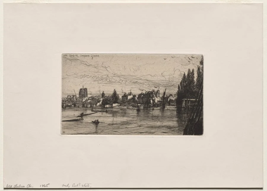 Old Chelsea Church, by Francis Seymour Haden, 1865