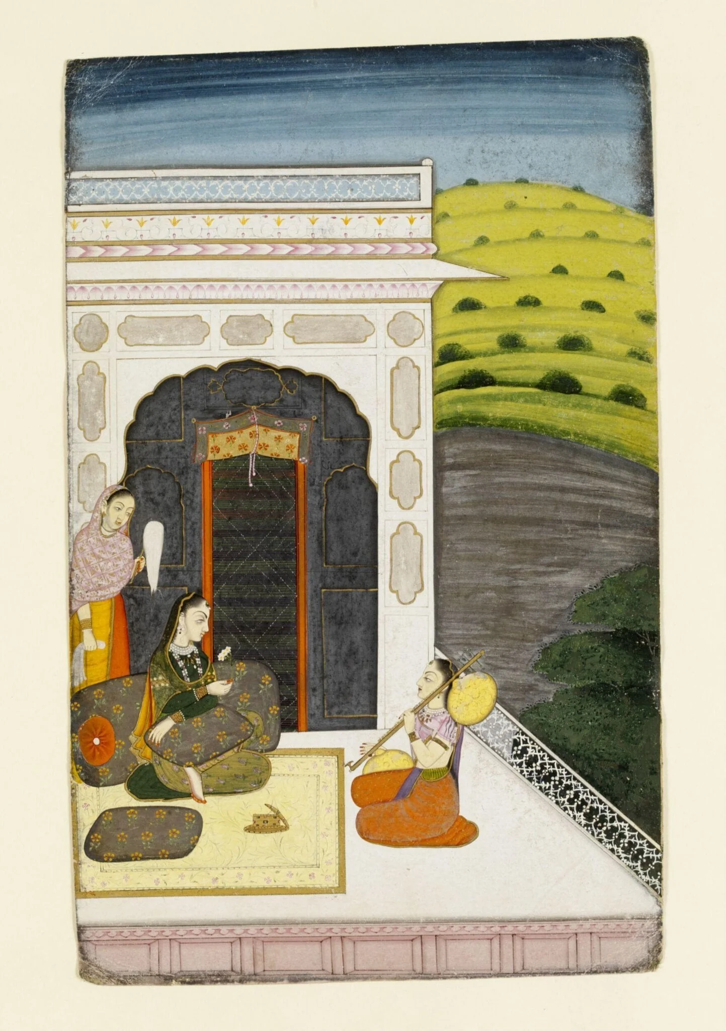 Prositapatika Nayika, by Unknown, paint, 1760