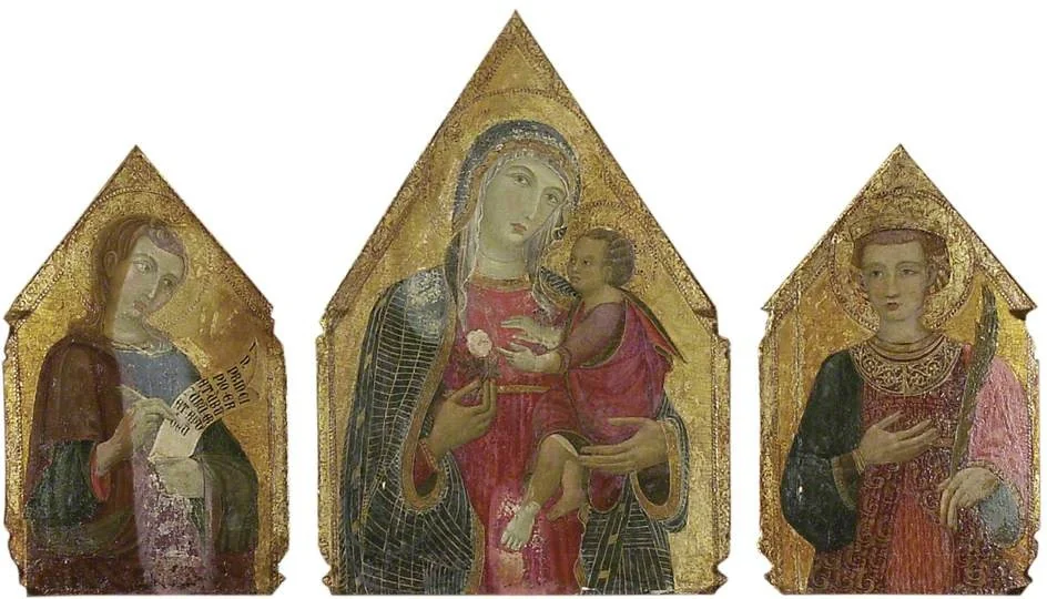 The Virgin and Child, with St John the Evangelist and St Catherine of Alexandria, by Deodato Orlandi, unspecified, 1311