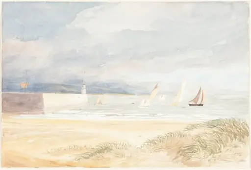 Shore Scene with Sailboats (Portland, Dorset?)