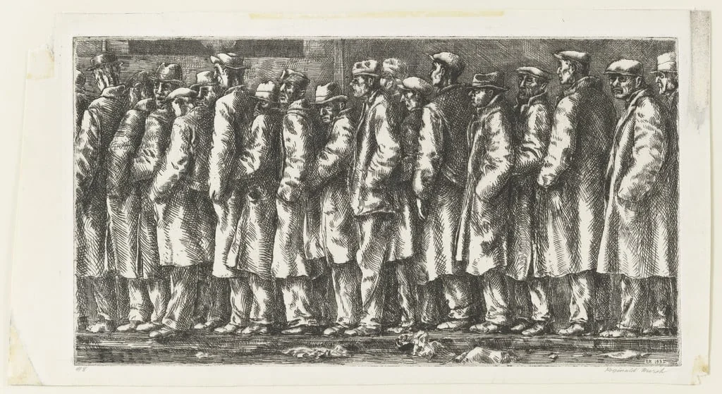 Untitled, by Reginald Marsh, ink, 1932