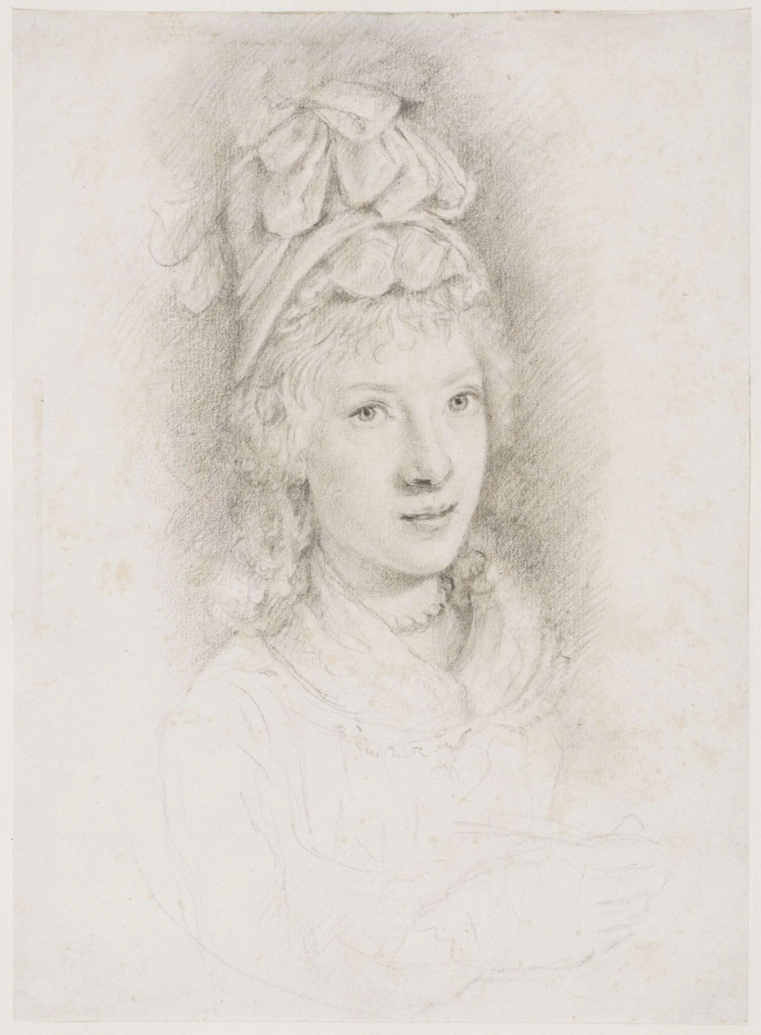 Unknown Woman in a Theodore Bonnet, by Angelica Kauffman, 1795
