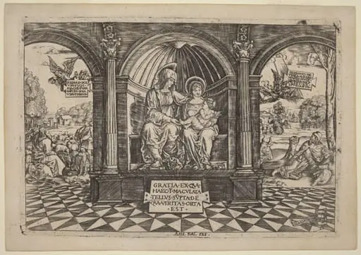 Virgin and Child Enthroned with Saint Anne