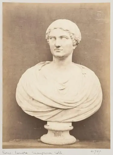 Marble bust of unnamed female