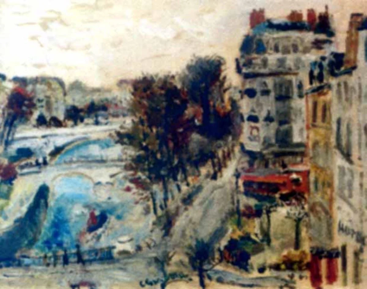 Peisaj din Paris, by Lucian Grigorescu, unspecified