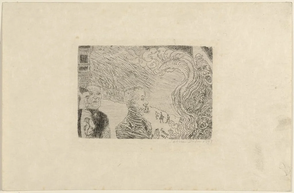 Untitled, by James Ensor, ink, 1893