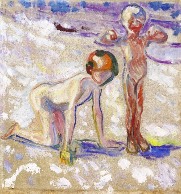 Childhood, by Edvard Munch, oil, 1908