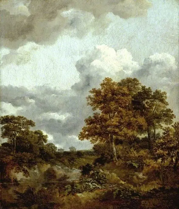 Landscape with a pool